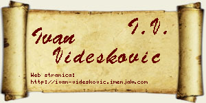 Ivan Videsković vizit kartica